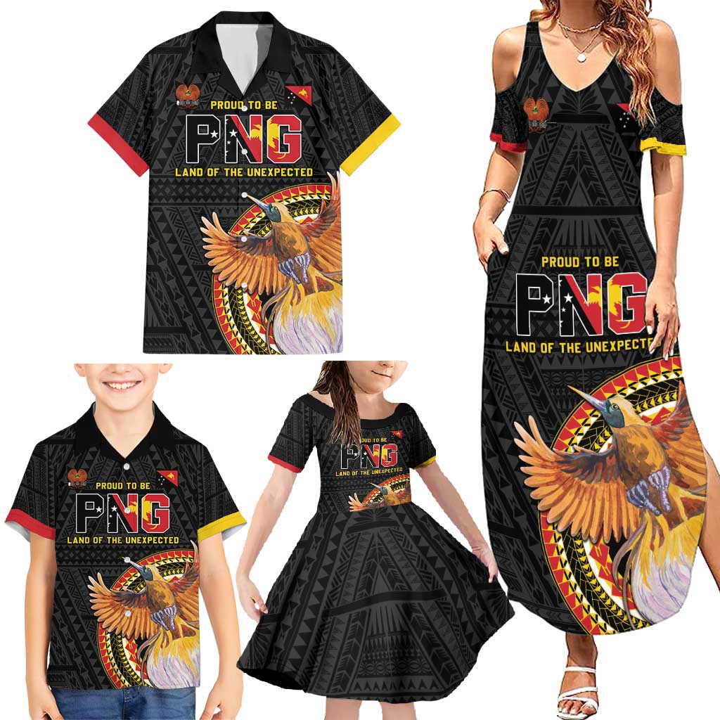 Papua New Guinea Tok Pisin Wik Family Matching Summer Maxi Dress and Hawaiian Shirt Land Of The Unexpected