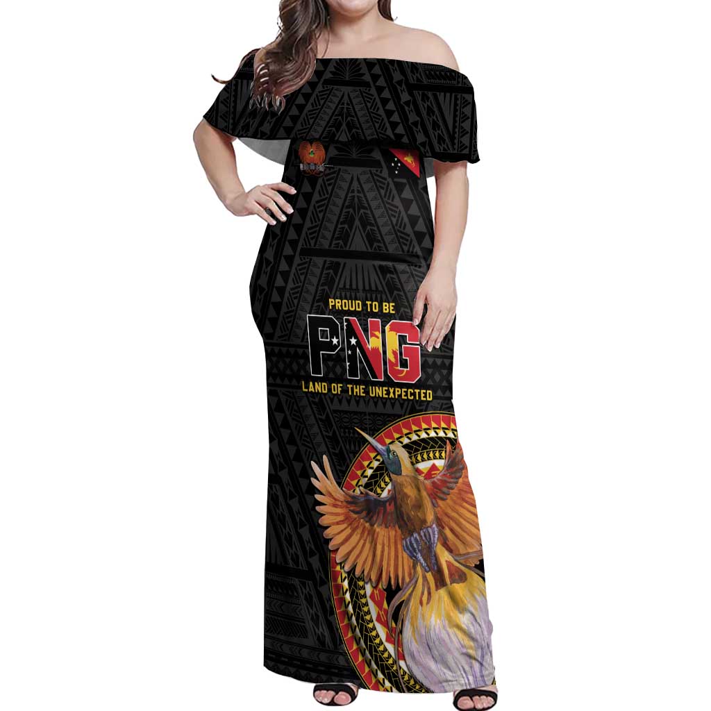 Papua New Guinea Tok Pisin Wik Off Shoulder Maxi Dress Land Of The Unexpected