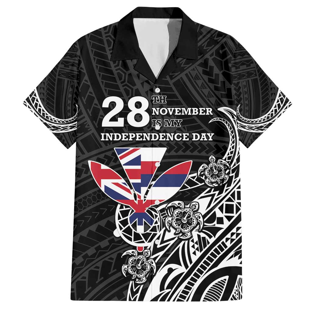 Hawaii November 28th Is My Independence Day Family Matching Short Sleeve Bodycon Dress and Hawaiian Shirt