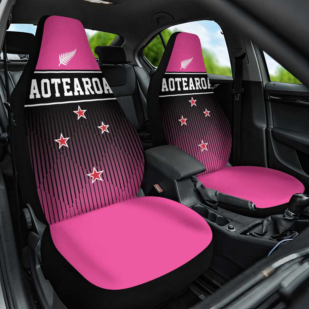 New Zealand Women Cricket Car Seat Cover Pink Simple Style