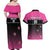 Custom New Zealand Women Cricket Couples Matching Off Shoulder Maxi Dress and Hawaiian Shirt Pink Simple Style