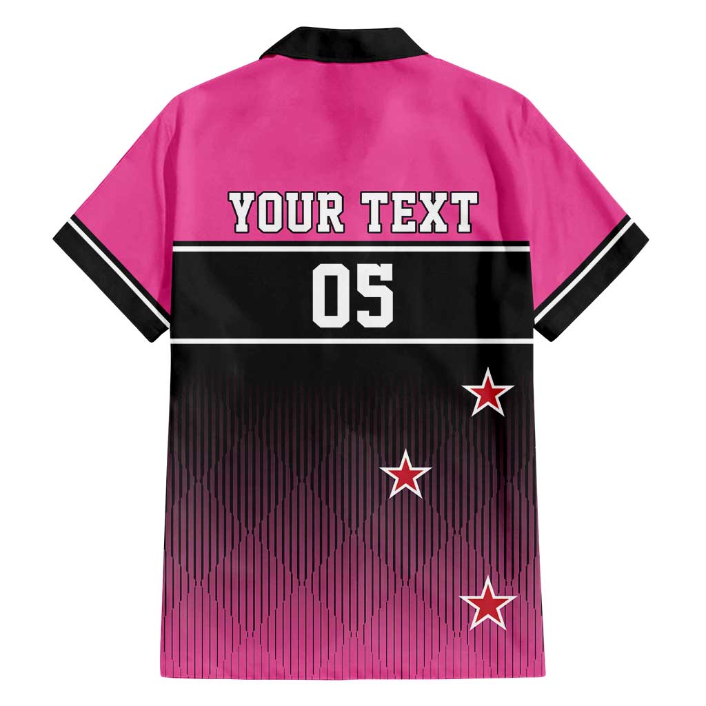 Custom New Zealand Women Cricket Family Matching Tank Maxi Dress and Hawaiian Shirt Pink Simple Style LT05 - Polynesian Pride