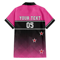 Custom New Zealand Women Cricket Family Matching Tank Maxi Dress and Hawaiian Shirt Pink Simple Style LT05 - Polynesian Pride