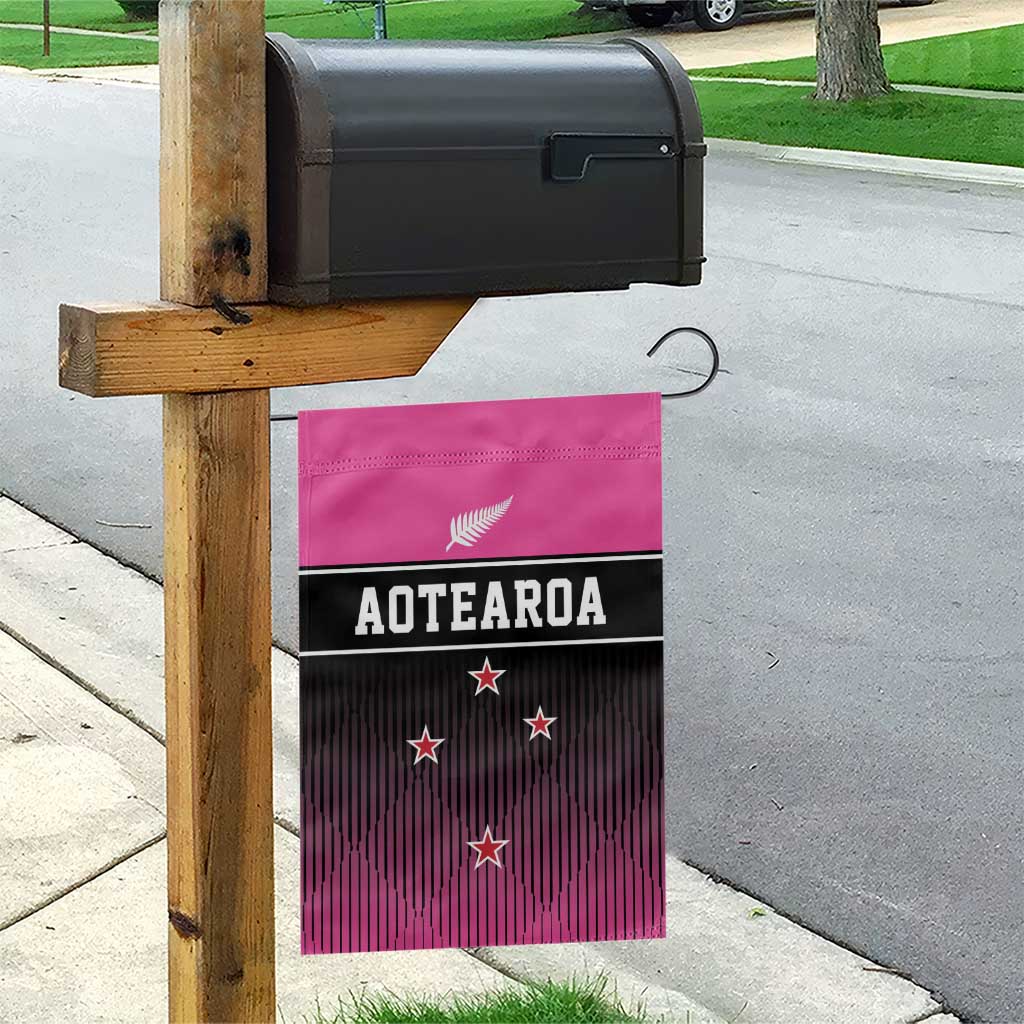 New Zealand Women Cricket Garden Flag Pink Simple Style