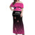 Custom New Zealand Women Cricket Off Shoulder Maxi Dress Pink Simple Style