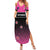 Custom New Zealand Women Cricket Summer Maxi Dress Pink Simple Style