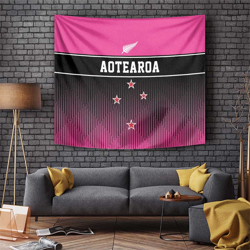 New Zealand Women Cricket Tapestry Pink Simple Style