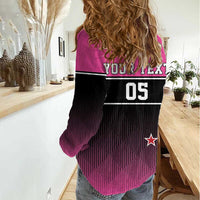 Custom New Zealand Women Cricket Women Casual Shirt Pink Simple Style LT05 - Polynesian Pride