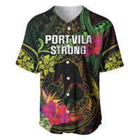 Vanuatu Baseball Jersey Be Strong Pray For Port Vila LT05 Black - Polynesian Pride
