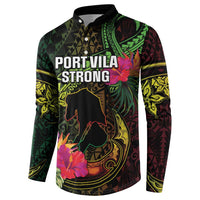 Vanuatu Button Sweatshirt Be Strong Pray For Port Vila LT05 - Polynesian Pride