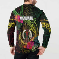 Vanuatu Button Sweatshirt Be Strong Pray For Port Vila LT05 - Polynesian Pride
