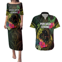 Vanuatu Couples Matching Puletasi and Hawaiian Shirt Be Strong Pray For Port Vila