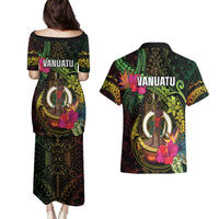 Vanuatu Couples Matching Puletasi and Hawaiian Shirt Be Strong Pray For Port Vila