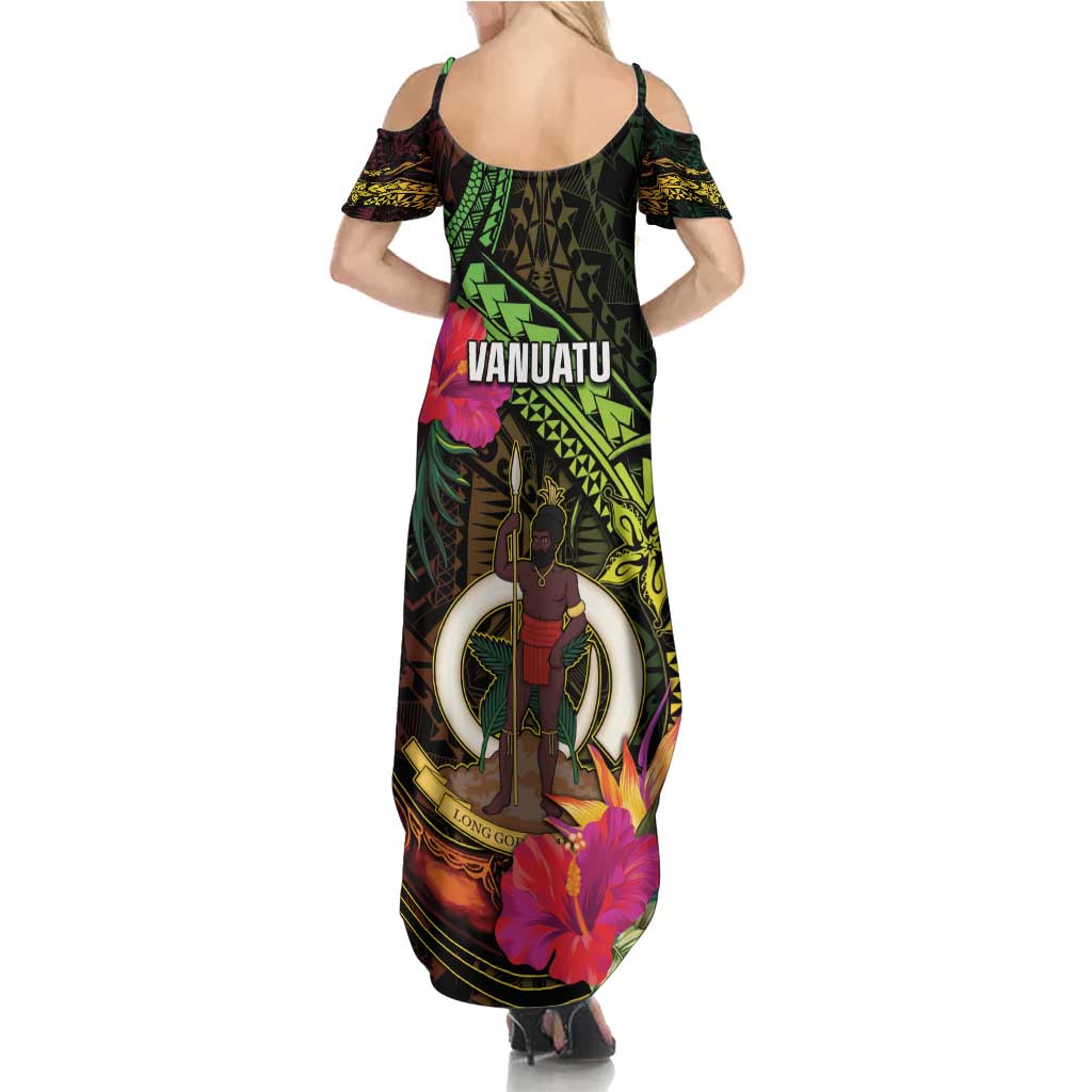 Vanuatu Family Matching Summer Maxi Dress and Hawaiian Shirt Be Strong Pray For Port Vila LT05 - Polynesian Pride