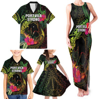 Vanuatu Family Matching Tank Maxi Dress and Hawaiian Shirt Be Strong Pray For Port Vila LT05 - Polynesian Pride