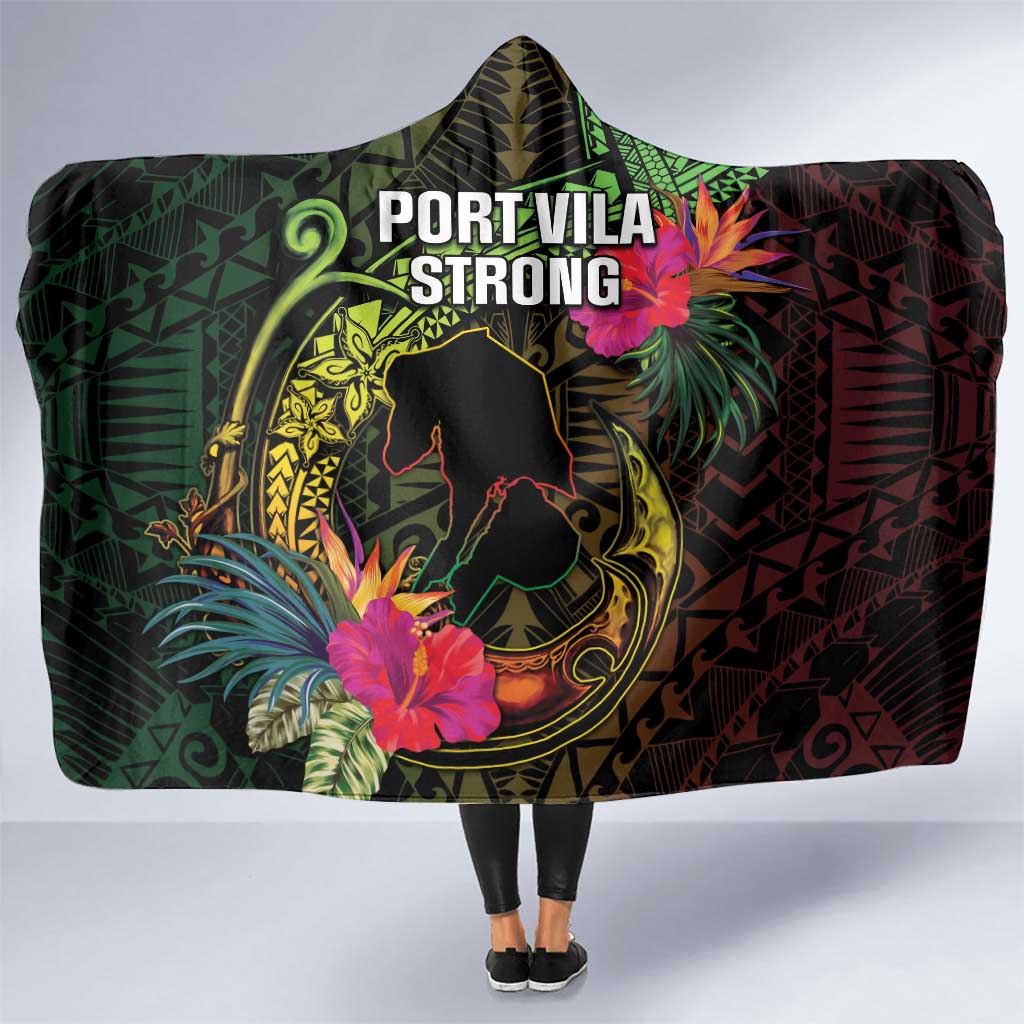 Vanuatu Hooded Blanket Be Strong Pray For Port Vila