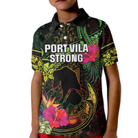 Vanuatu Kid Polo Shirt Be Strong Pray For Port Vila LT05 Kid Black - Polynesian Pride