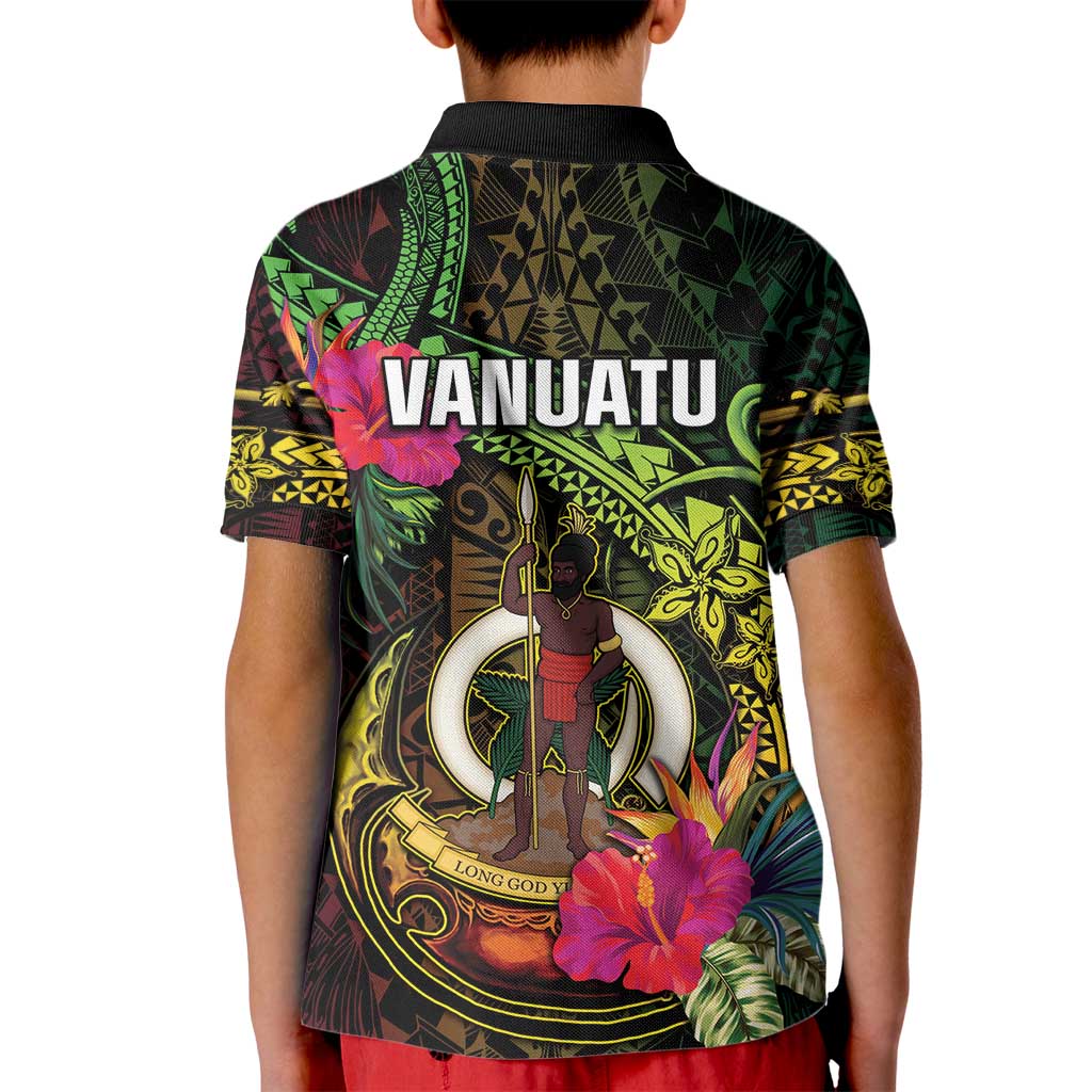 Vanuatu Kid Polo Shirt Be Strong Pray For Port Vila LT05 - Polynesian Pride