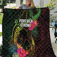 Vanuatu Quilt Be Strong Pray For Port Vila LT05 Black - Polynesian Pride