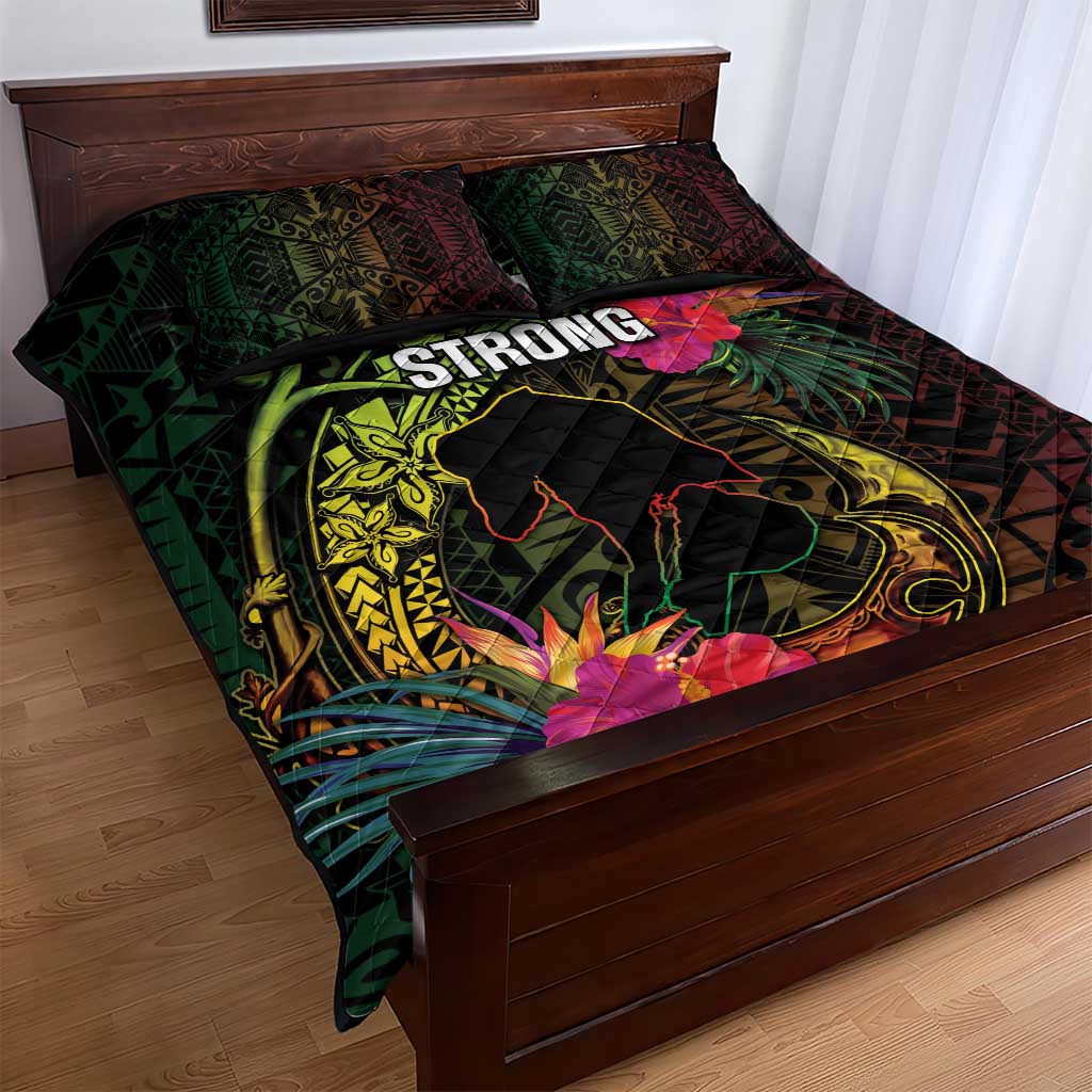 Vanuatu Quilt Bed Set Be Strong Pray For Port Vila