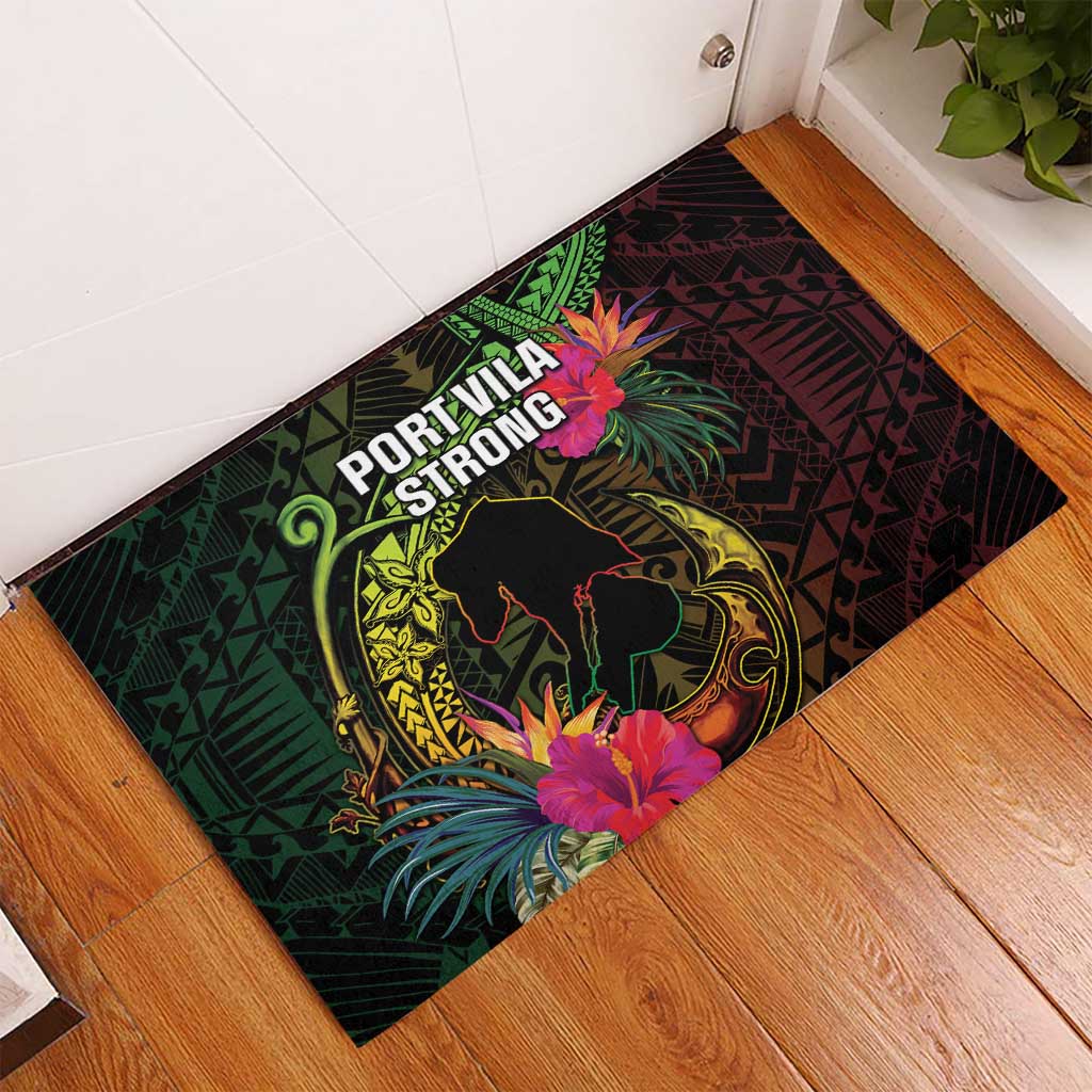 Vanuatu Rubber Doormat Be Strong Pray For Port Vila LT05 - Polynesian Pride