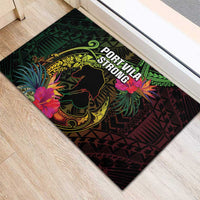Vanuatu Rubber Doormat Be Strong Pray For Port Vila LT05 - Polynesian Pride