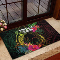 Vanuatu Rubber Doormat Be Strong Pray For Port Vila LT05 - Polynesian Pride