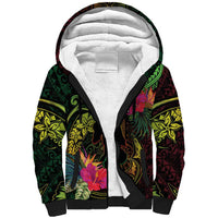 Vanuatu Sherpa Hoodie Be Strong Pray For Port Vila