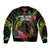 Vanuatu Sleeve Zip Bomber Jacket Be Strong Pray For Port Vila