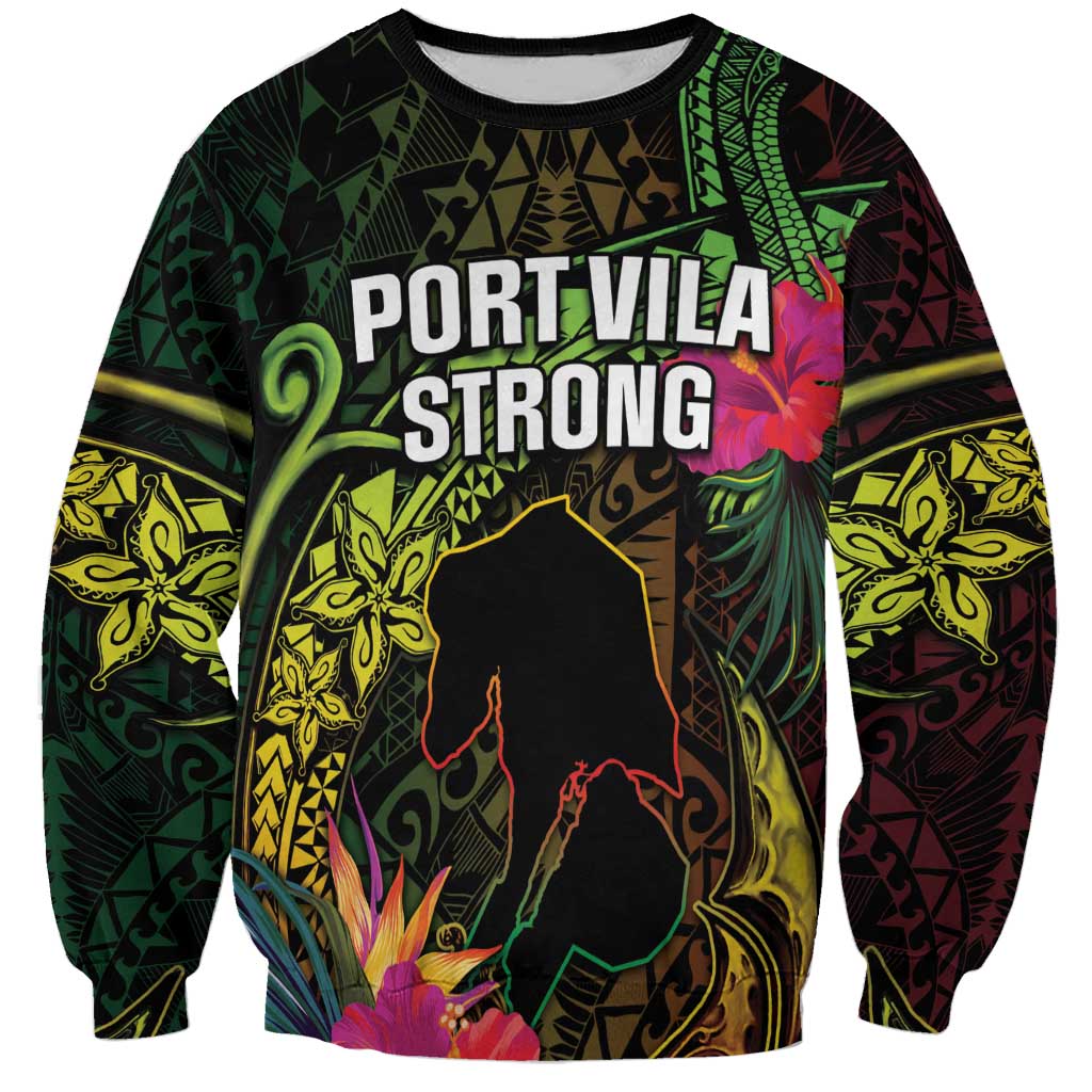 Vanuatu Sweatshirt Be Strong Pray For Port Vila LT05 Unisex Black - Polynesian Pride