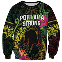 Vanuatu Sweatshirt Be Strong Pray For Port Vila LT05 Unisex Black - Polynesian Pride