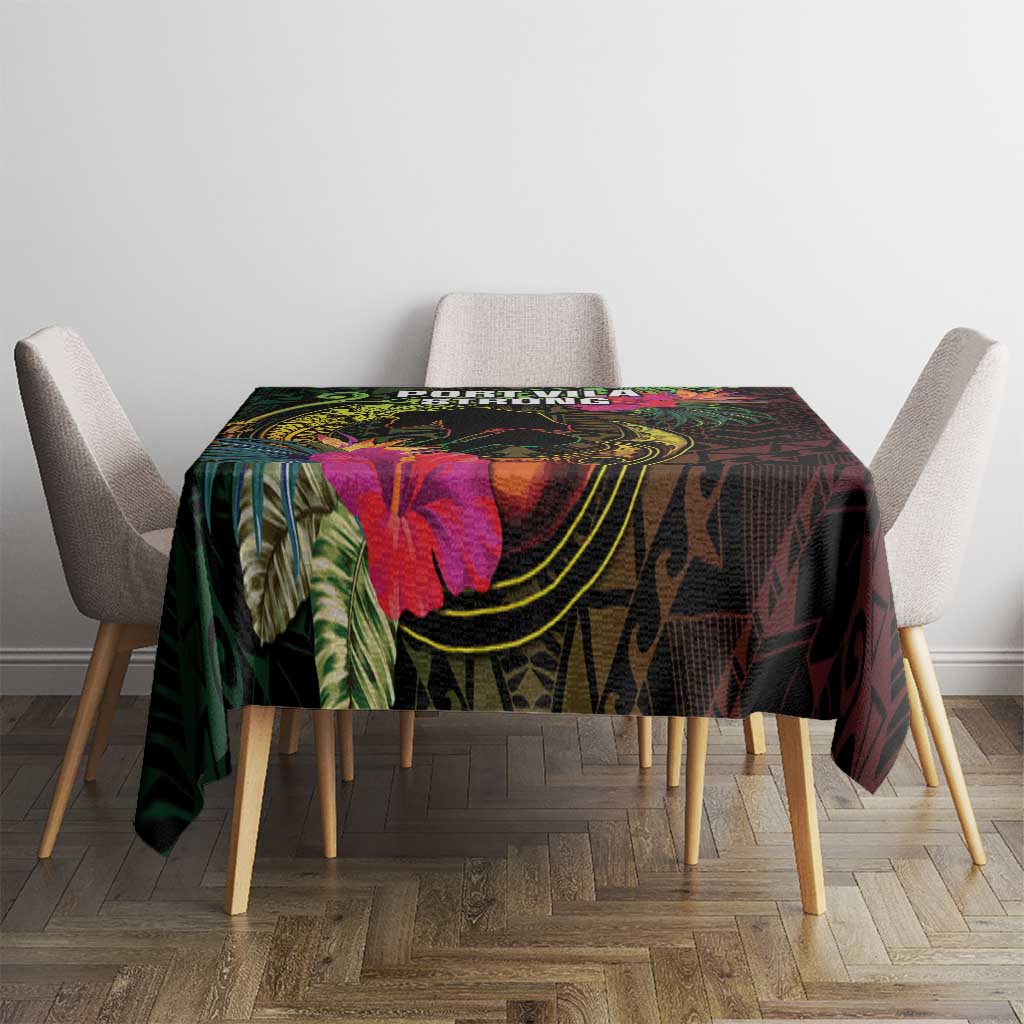 Vanuatu Tablecloth Be Strong Pray For Port Vila LT05 - Polynesian Pride