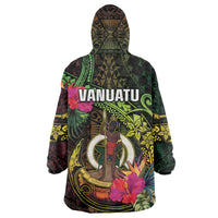Vanuatu Wearable Blanket Hoodie Be Strong Pray For Port Vila LT05 - Polynesian Pride