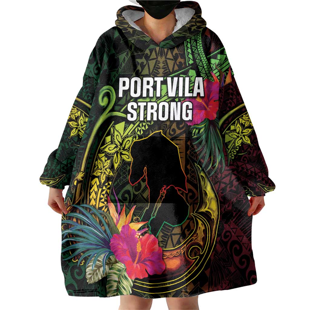 Vanuatu Wearable Blanket Hoodie Be Strong Pray For Port Vila LT05 - Polynesian Pride