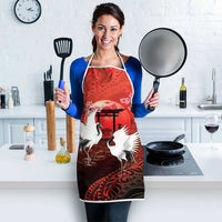 Hawaii and Japan Together Apron Polynesian Art Tattoo With Cranes And Sakura - Polynesian Pride