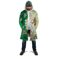 Hawaii And Japan Cloak Plumeria Lei With Koi Fish Green - Polynesian Pride