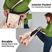 Siva Samoa Grocery Bag Samoan Taupou With Polynesian Pattern