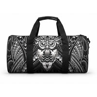 New Zealand Morepork Duffle Bag Maori Pattern Black LT05 One size Black - Polynesian Pride