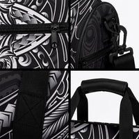 New Zealand Morepork Duffle Bag Maori Pattern Black LT05 - Polynesian Pride