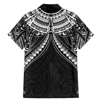 New Zealand Morepork Family Matching Long Sleeve Bodycon Dress and Hawaiian Shirt Maori Pattern Black LT05 - Polynesian Pride