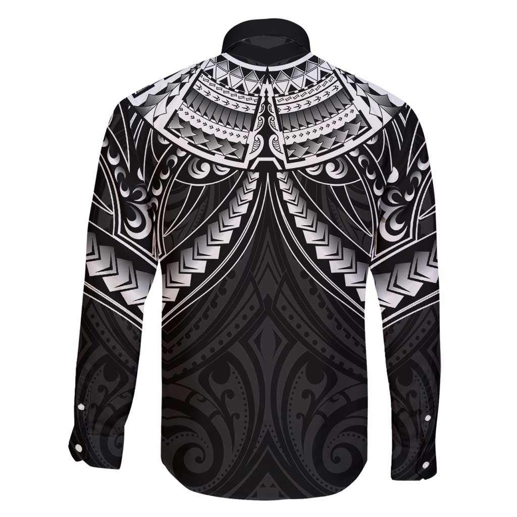New Zealand Morepork Family Matching Mermaid Dress and Hawaiian Shirt Maori Pattern Black LT05 - Polynesian Pride