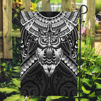 New Zealand Morepork Garden Flag Maori Pattern Black