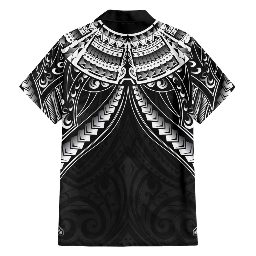 New Zealand Morepork Hawaiian Shirt Maori Pattern Black