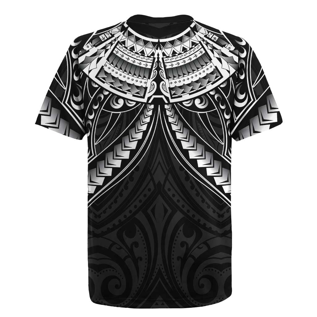 New Zealand Morepork Rugby Jersey Maori Pattern Black LT05 - Polynesian Pride