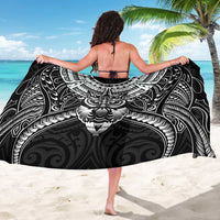 New Zealand Morepork Sarong Maori Pattern Black