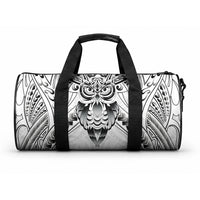 New Zealand Morepork Duffle Bag Maori Pattern White LT05 One size White - Polynesian Pride