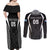 Custom Fiji Rugby Couples Matching Off Shoulder Maxi Dress and Long Sleeve Button Shirt Fijian Warrior Black