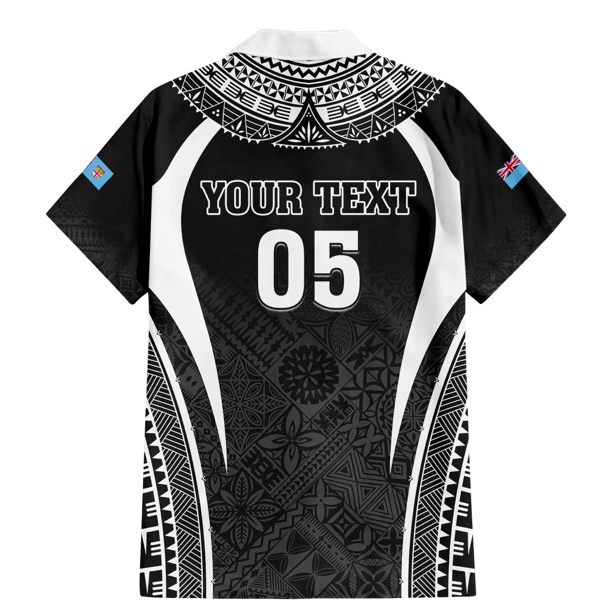 Custom Fiji Rugby Family Matching Mermaid Dress and Hawaiian Shirt Fijian Warrior Black