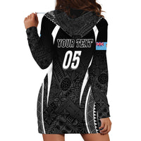 Custom Fiji Rugby Hoodie Dress Fijian Warrior Black LT05 - Polynesian Pride