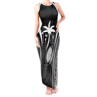 Custom Fiji Rugby Tank Maxi Dress Fijian Warrior Black LT05 Women Black - Polynesian Pride